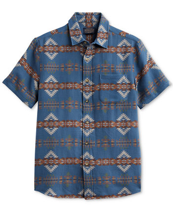 Men's Unbrushed Chamois Printed Short Sleeve Button-Front Shirt Pendleton