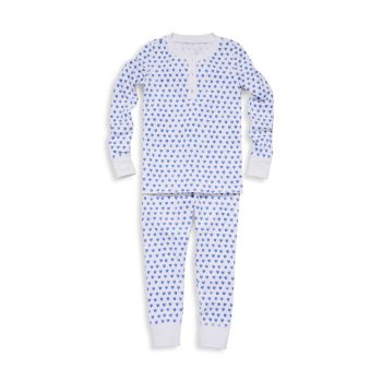 Baby's, Little Kid's & amp; Детский хлопковый пижамный топ и цельнокроеное платье с сердечками из двух частей. Комплект брюк ROLLER RABBIT