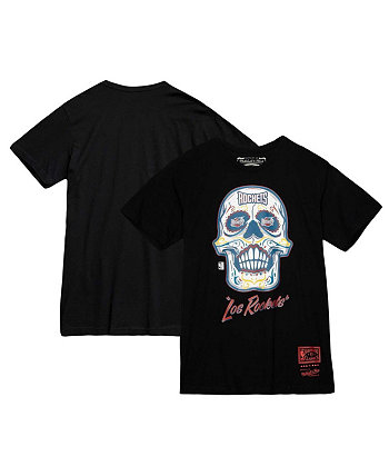 Мужская черная футболка Houston Rockets Hardwood Classics Sugar Skull Hometown Mitchell & Ness