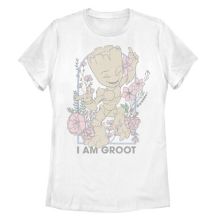Juniors' Guardians Of The Galaxy I Am Groot Floral Graphic Tee Marvel
