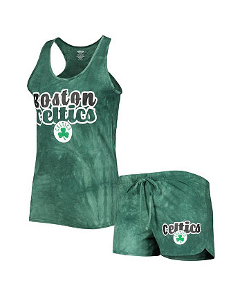 Женский комплект для сна Kelly Green Boston Celtics Billboard с майкой и шортами Concepts Sport