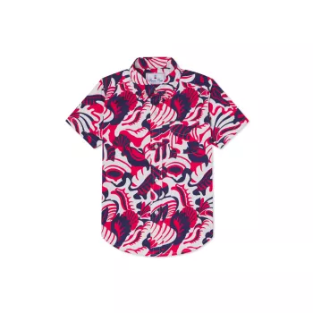 Little Boy's &amp; Рубашка с короткими рукавами и принтом Owen для мальчиков Classic Prep