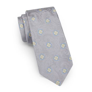 Жаккардовый шелковый галстук с цветочным принтом Kiton