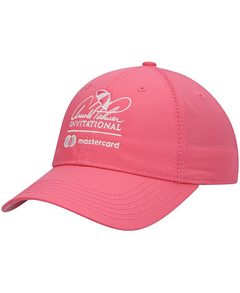 Women's Pink Arnold Palmer Invitational Logo Houndstooth Tech Adjustable Hat Kate Lord