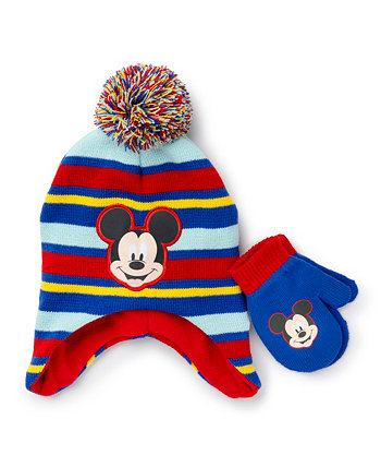 Toddler Boys Hat and Mitten Set, 2 Piece Mickey Mouse
