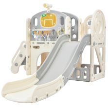 Merax Kids Slide Playset Structure,freestanding Castle Climbing Crawling Playhouse With Slide Merax