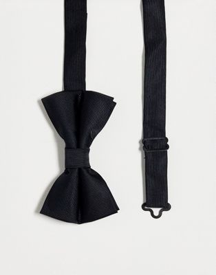 Черный атласный галстук-бабочка ASOS DESIGN ASOS DESIGN