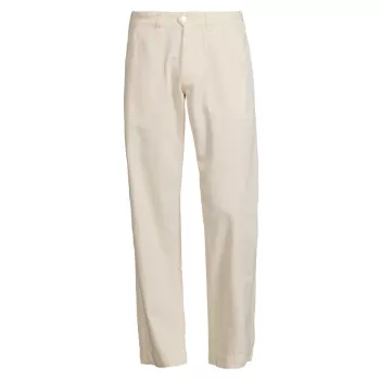 Cotton-Blend Flat-Front Pants Drake's