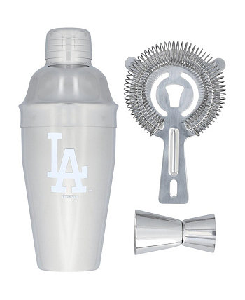 The Los Angeles Dodgers Stainless Steel Shaker, Strainer and Jigger Set Memory Company