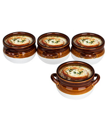 Набор французских луковых суповых тарелок с большими ручками, 4 шт. Mind Reader