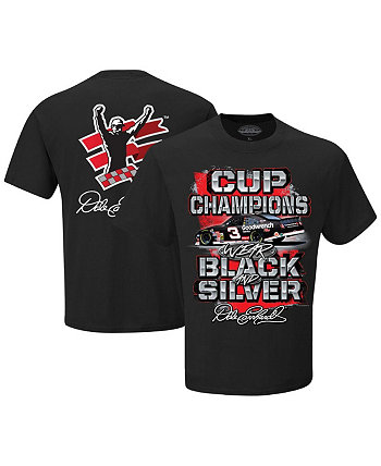 Мужская черная футболка Dale Earnhardt Champions Wear Checkered Flag Sports