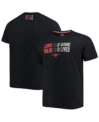 Мужская черная футболка Houston Rockets Social Justice Team FISLL
