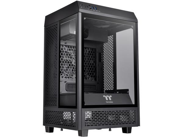 Thermaltake Tower 100 Black Edition Tempered Glass Type-C (USB 3.1 Gen 2) Mini Tower Computer Chassis Supports Mini-ITX, CA-1R3-00S1WN-00 Thermaltake