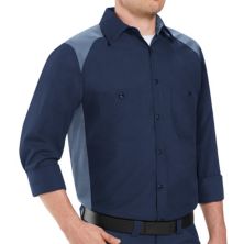 Мужская рубашка на пуговицах с цветными блоками классического кроя Red Kap Red Kap