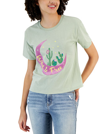 Детская футболка с круглым вырезом и рисунком кактуса с короткими рукавами Rebellious One