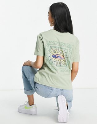 Quiksilver Star Slide cropped t-shirt in green Quiksilver
