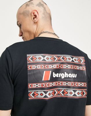 Черная футболка унисекс с принтом на спине Berghaus Dean Street Geo Block Berghaus
