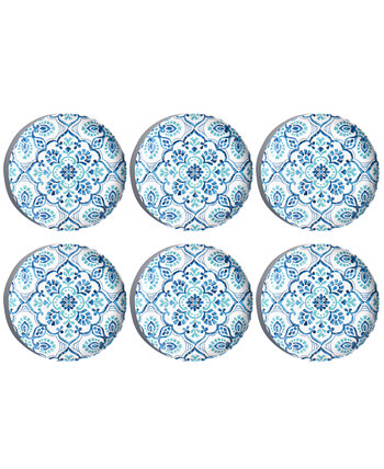 Салатные тарелки Palazzo Mosaic 8,5 дюйма, набор из 6 шт., сервиз на 6 персон TarHong