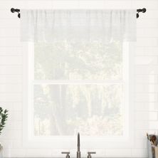 Чистое окно Текстурированная полоска Slub Anti-Dust Linen Blend Sheer Cafe Curtain Valance Clean Window
