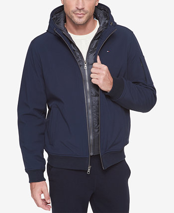 Tommy hilfiger men's hooded online soft shell jacket