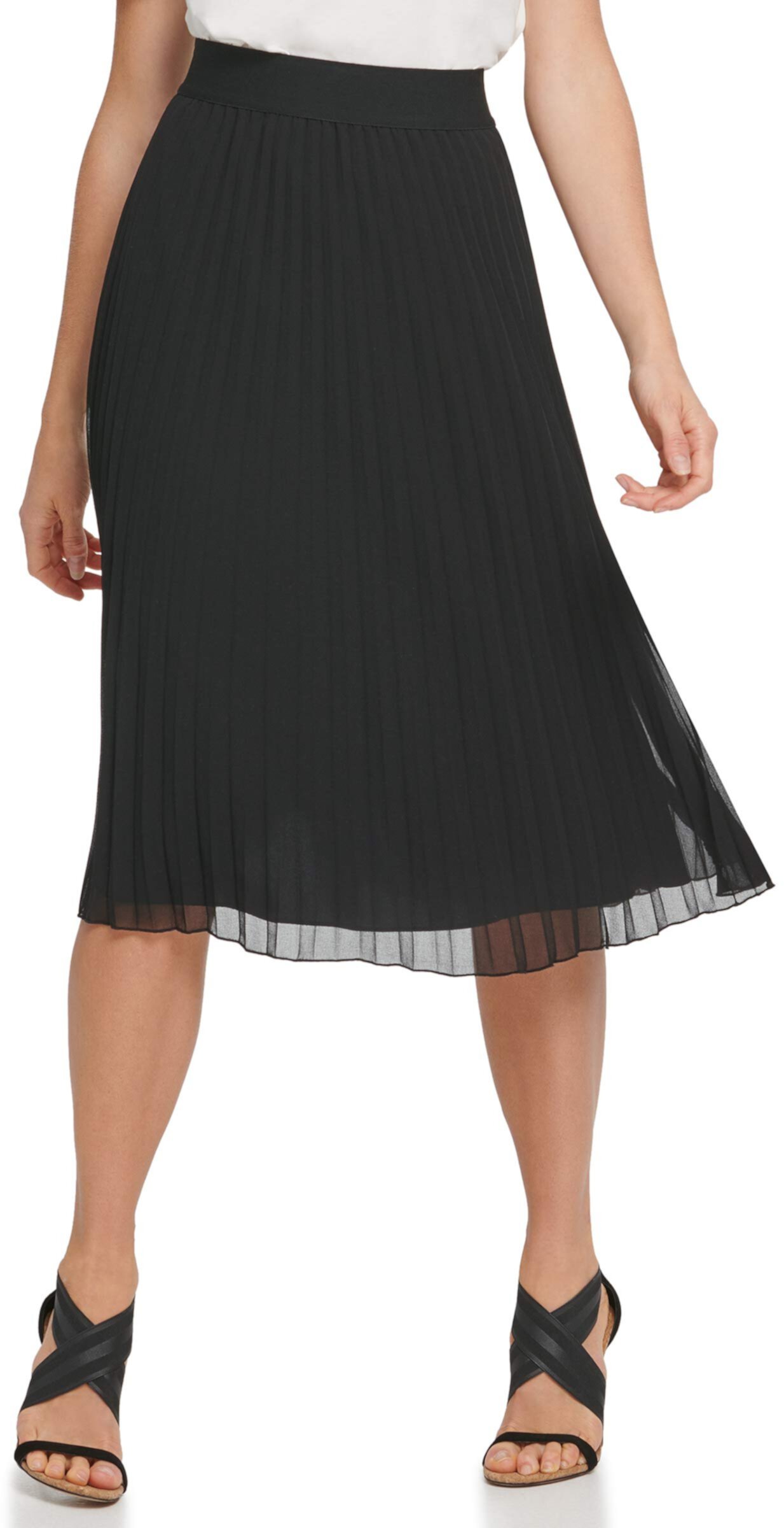 Женская макси-юбка со складками без застежки DKNY