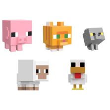 Мини-фигурки Mattel Minecraft Mob Head Farm Friends, набор из 5 предметов Mattel