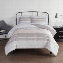 Serta® Simply Clean Conrad Variegated Stripe Antimicrobial Complete Bedding Set with Sheets Serta
