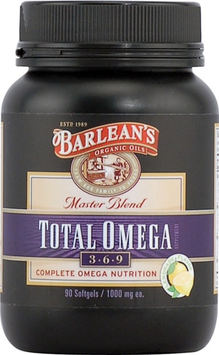 Barlean's Organic Total Omega Lemon — 90 мягких капсул Barlean's
