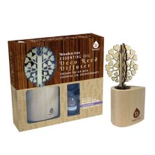 Pursonic 3D Wooden Heart Tree Reed Diffuser with Lavender Essential Oil Pursonic