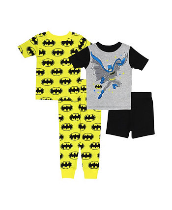 Футболки, шорты и пижама с изображением Бэтмена для малышей, набор из 4 предметов AME