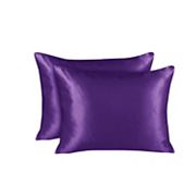 Silky Satin Pillowcase for Hair and Skin Standard Satin Pillowcase with Zipper (Pillowcase Set of 2) ShopBedding