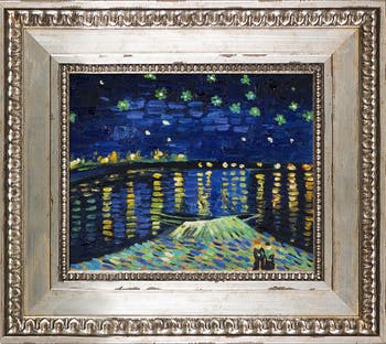 Звездная ночь над Роной Ван Гога, ручная роспись маслом, репродукция стены, 14 x 16 дюймов OVERSTOCK ART