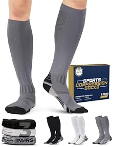 Pembrook 3 Pairs Compression Socks 20-30 mmHg - Compression Socks for Women and Men | Running, Athletic, Travel, Nurses Pembrook