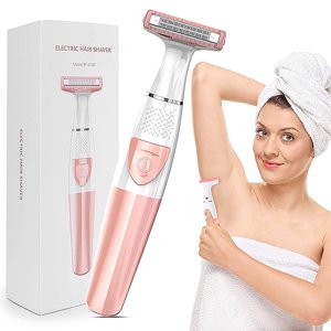 Women's Electric Razor, MICHPONG Women Shaver Waterproof Cordless Wet Dry Use for Bikini Face Body MichPong