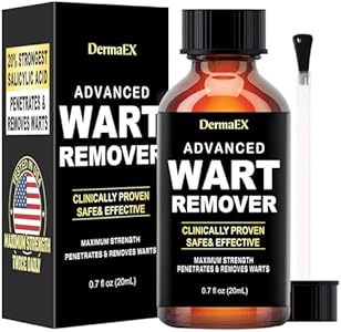 Fast Action Liquid Wart Gel Maximum Strength - Wart Liquid with Salicylic Acid - Fast-Acting Wart Liquid Freeze Off Designed for Warts, Plantar Wart, Genital Wart, Common Wart, Flat Wart, Corn, Callus DERMAEX