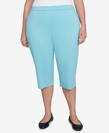 Plus Size Classic Flat Front Allure Clamdigger Pants Alfred Dunner