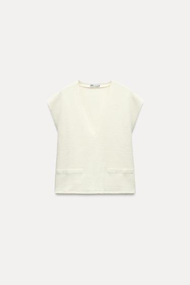 Женская Майка ZARA V-NECK VEST TOP ZARA