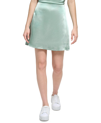 Women's X-Fit A-Line Satin Mini Skirt Calvin Klein