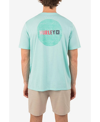 Мужская футболка с коротким рукавом и круглым градиентом на каждый день Hurley