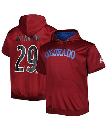 Мужской пуловер с капюшоном Nathan MacKinnon бордового цвета Colorado Avalanche Big and Tall с именем и номером Fanatics
