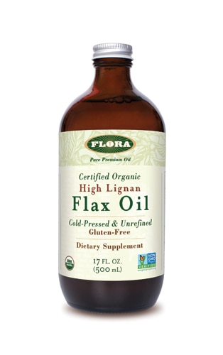 Flora Органическое льняное масло с высоким содержанием лигнанов — 17 жидких унций Flora