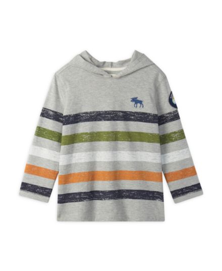 Little Boy's &amp; Boy's Woodland Stripes Hooded T Shirt Hatley