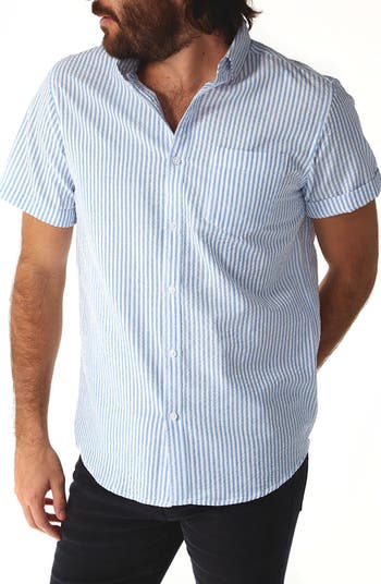 Рубашка с коротким рукавом в вертикальную полоску и пуговицами спереди PX