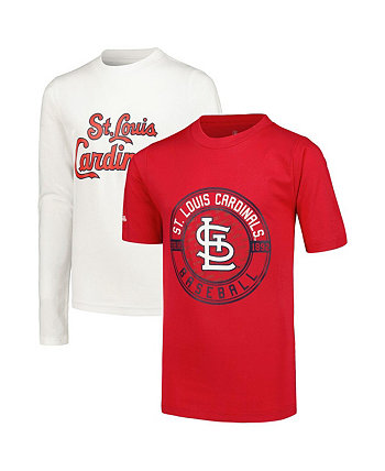 Комбинированный комплект из красной и белой футболки Big Boys St. Louis Cardinals Stitches