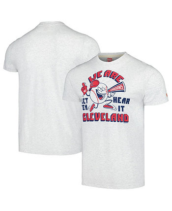 Мужская серая футболка Cleveland Guardians Doddle Collection We Are Cleveland Tri-Blend Homage