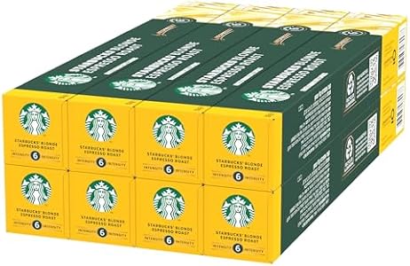 Starbucks Espresso Blonde Roast 80 Count Nespresso Compatible Pods for Nespresso Original Line System Only Starbucks