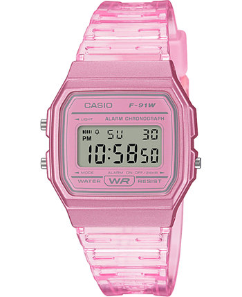 Смарт часы Casio Unisex Digital Pink Jelly Strap, 35.2mm Casio