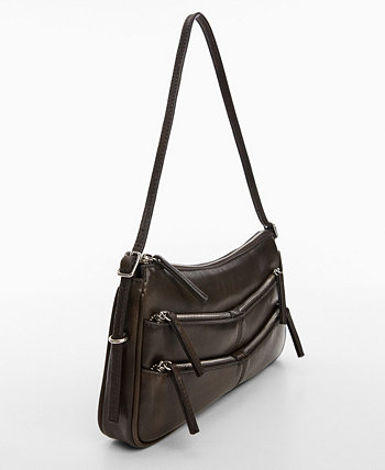 Women's Zip-Detail Shoulder Bag MANGO