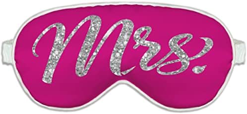 Маска для сна RhinestoneSash Bride Sleep Mask Bridal Gift - Серебристая блестящая маска 'Невеста' - Подарок для невесты - Белая маска (BRD SLV) Wht RhinestoneSash