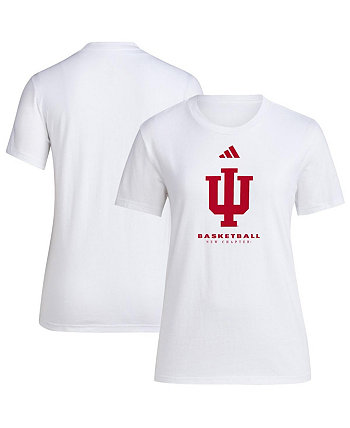 Женская белая футболка Indiana Hoosiers Bench Adidas